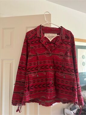 RYAN Signature Red Aztec Stripe Jacket